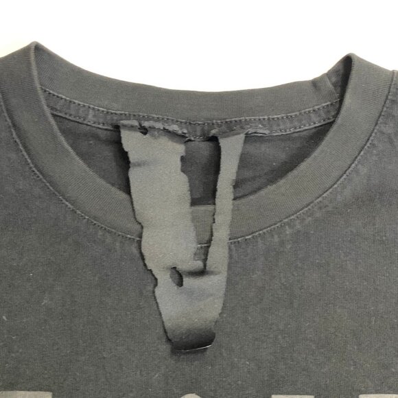 Vlone Staple T-Shirt Black/Grey Distressed Logo V Live Die Vlone Tee XL USA Made - Picture 3 of 6